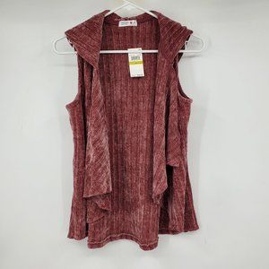 Beautees Women's Sleeveless Red Sweater